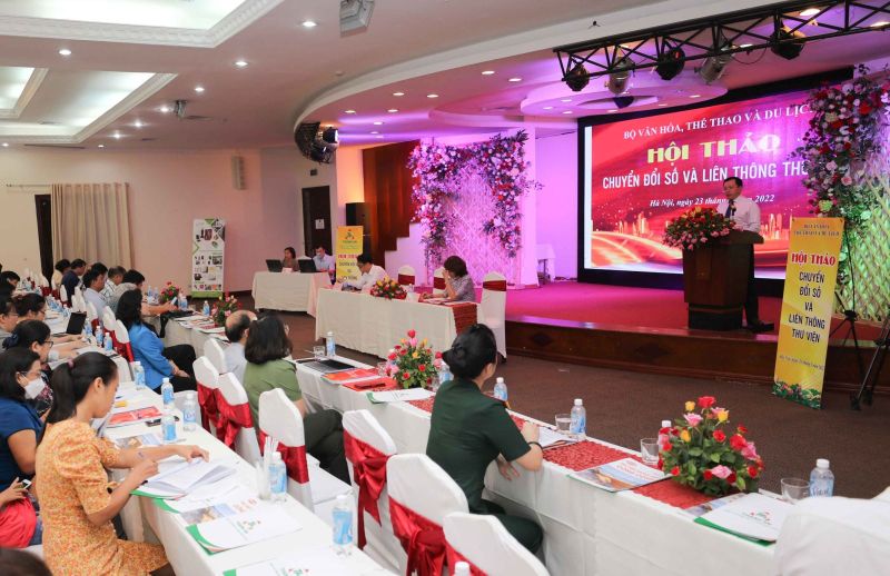 Hoi thao chuyen doi so va lien thong thu vien do Bo VHTTDL to chuc