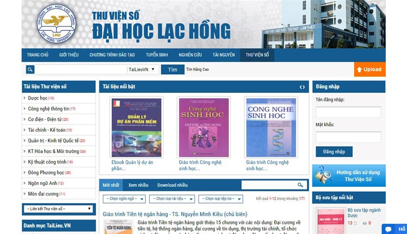 Thu vien so truong DH Lac Hang