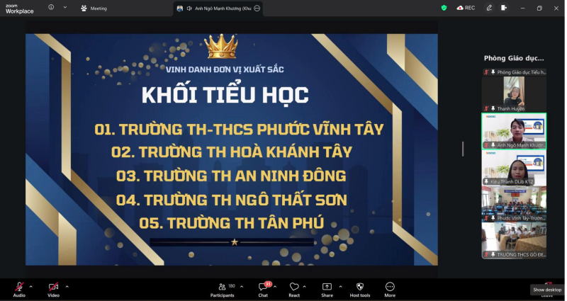 Vinh danh các tập thể đạt thành tích xuất sắc Khối Tiểu học