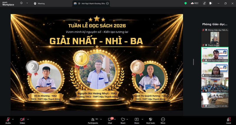 Vinh danh TOP 3 học sinh khối THPT đạt thành tích xuất sắc 