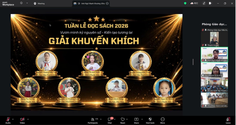 Tuyên dương các em học sinh khối Tiểu học đạt giải Khuyến khích trong Tuần lễ Đọc sách năm 2026