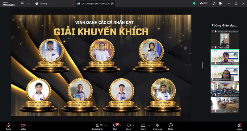 Tuyên dương các em học sinh khối THPT đạt giải Khuyến khích trong Tuần lễ Đọc sách năm 2026
