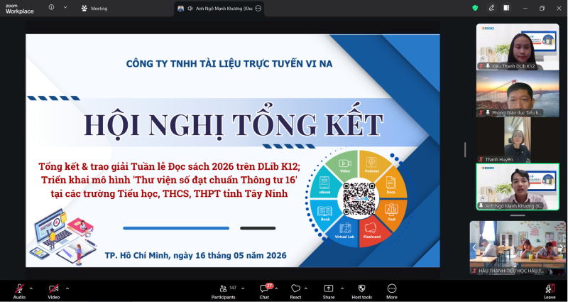 Lễ tổng kết Tuần lễ Đọc sách 2026 của tỉnh Tây Ninh thu hút sự tham gia đông đảo của các trường